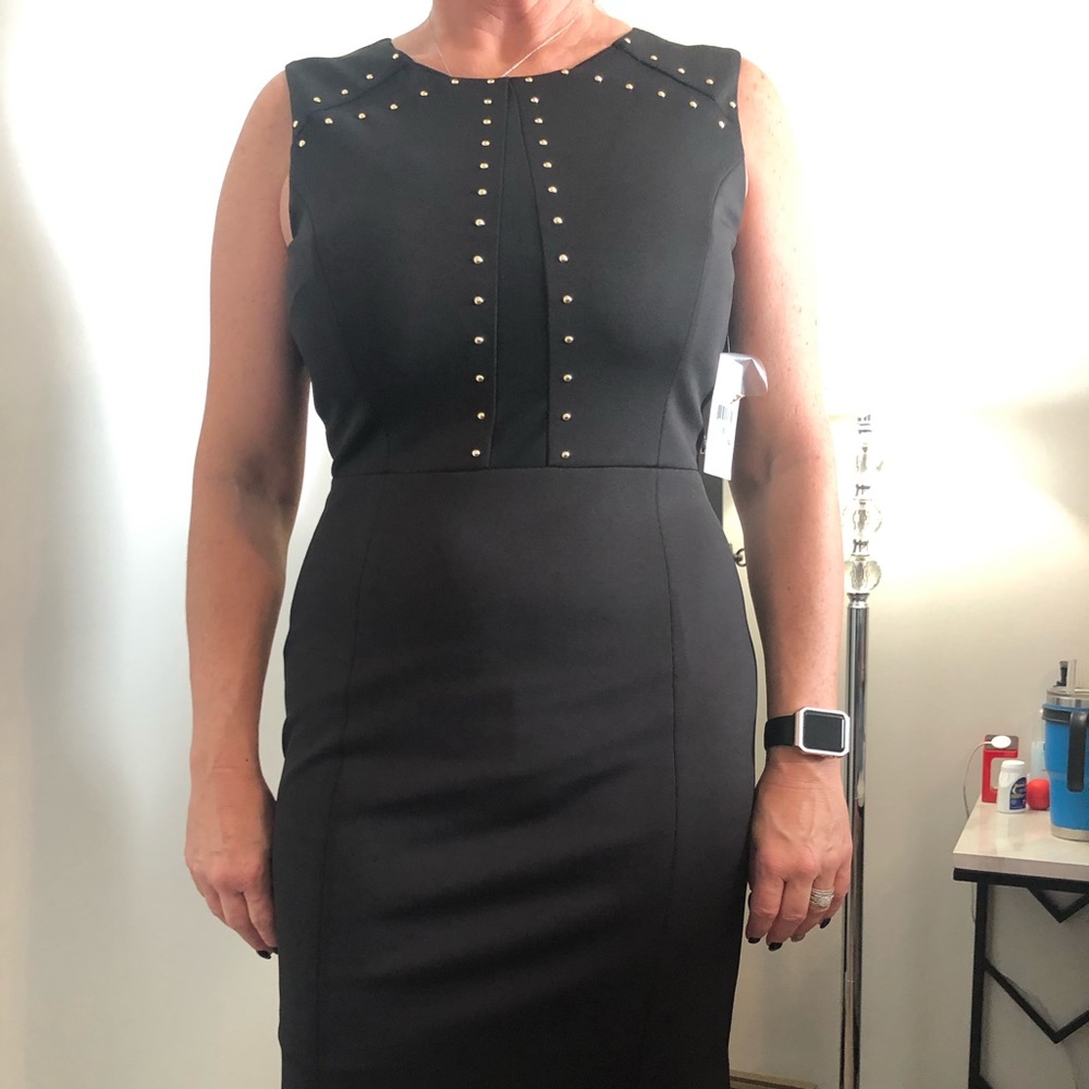 Black and gold dress